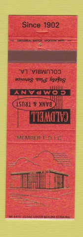Matchbook Cover - Caldwell Bank and Trust Columbia LA