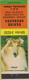 Matchbook Cover - Derick Orchards Apples Cherries Newburg PA Collie