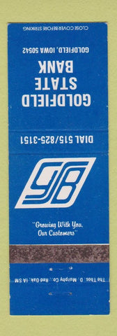 Matchbook Cover - Goldfield State Bank IA WEAR
