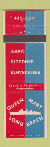 Matchbook Cover - Queen Mary Restaurants Long Beach CA