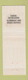Matchbook Cover - Carolina Tire Company Rocky Mount NC GREEN WEAR