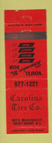 Matchbook Cover - Carolina Tire Company Rocky Mount NC RED
