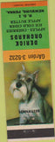 Matchbook Cover - Derick Orchards Apples Cherries Newburg PA Schnauzer