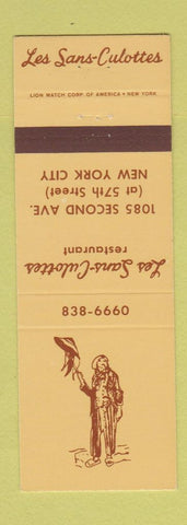 Matchbook Cover - Les Sans Culottes Restaurant New York City