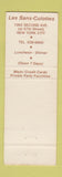 Matchbook Cover - Les Sans Culottes Restaurant New York City