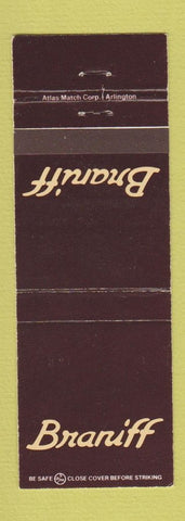 Matchbook Cover - Braniff Airlines