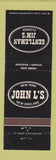 Matchbook Cover - Gentleman Jim's Pompano Beach Boynton Juno Fort Pierce FL WEAR