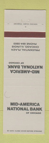 Matchbook Cover - Mid America National bAnk Chicago IL