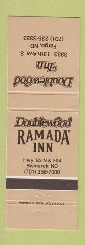 Matchbook Cover - Doublewood Ramada Inn Bismarck Fargo ND WEAR