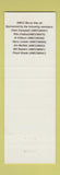 Matchbook Cover - American Matchcover Club Warren Beatty