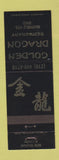 Matchbook Cover - Golden Dragon Restaurant Chinese Mayfield Heights OH