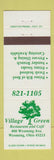 Matchbook Cover - Village Green Restaurant Cafe Wyoming OH