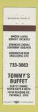 Matchbook Cover - Tommy's Buffet Evendale OH