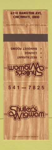 Matchbook Cover - Shuller's Wigwam Restaurant Cincinnati OH