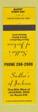 Matchbook Cover - Sadler's Restaurant Jackson OH YELLOW