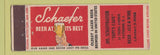 Matchbook Cover - Joe Schaffhauser Sepi's Paterson NJ Schaefer Beer FEDERAL LONG