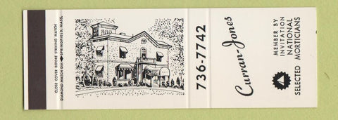 Matchbook Cover - Curran Jones Funeral Home West Springfild MA SAMPLE