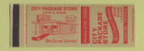 Matchbook Cover - City Liquor Store Uvalde TX SAMPLE