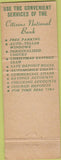 Matchbook Cover - Citizens National Bank Lubock TX