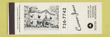 Matchbook Cover - Curran Jones Funeral Home West Springfild MA
