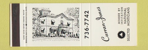 Matchbook Cover - Curran Jones Funeral Home West Springfild MA