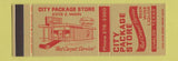 Matchbook Cover - City Liquor Package Store Uvalde TX SAMPLE