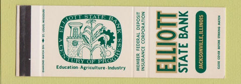 Matchbook Cover - Elliott State Bank Jacksonville IL SAMPLE