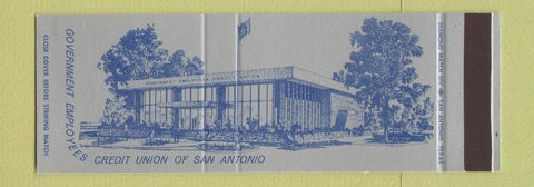 Matchbook Cover - Government Employees Credit Union San Antonio TX SAMPLE