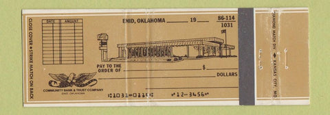 Matchbook Cover - Community Bank Trust Enid OK Full Length