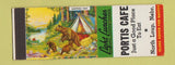 Matchbook Cover - Portis Cafe North Loup NE SAMPLE