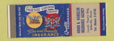 Matchbook Cover - Armin Wangelin Insurance Belleville IL