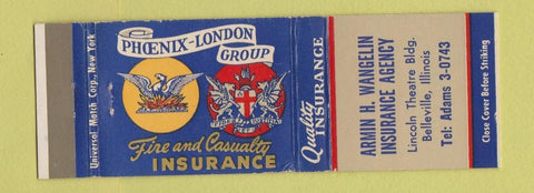 Matchbook Cover - Armin Wangelin Insurance Belleville IL