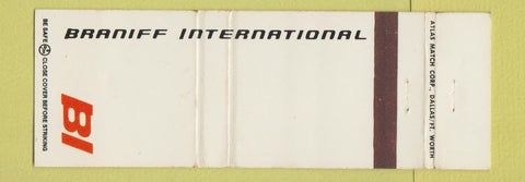 Matchbook Cover - Braniff Airlines WHITE