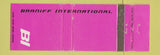 Matchbook Cover - Braniff Airlines PINK WEAR