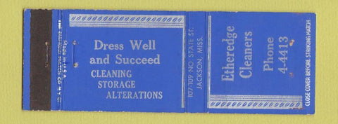 Matchbook Cover - Etheredge Cleaners Jackson MS