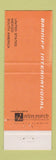 Matchbook Cover - Braniff Airlines BLACK WEAR