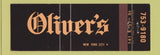 Matchbook Cover - Oliver's New York City Full Length