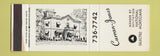 Matchbook Cover - Curran Jones Funeral Home West Springfild MA SAMPLE WEAR