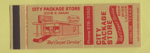 Matchbook Cover - City Package Liquor Uvalde TX SAMPLE