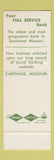 Matchbook Cover - Bank of Cathage MO SAMPLE