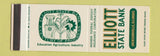 Matchbook Cover - Elliott State Bank Jacksonville IL SAMPLE