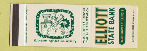 Matchbook Cover - Elliott State Bank Jacksonville IL SAMPLE