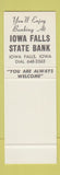 Matchbook Cover - Iowa Falls State Bank IA