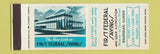 Matchbook Cover - First Federal Savings Waukegan IL SAMPLE