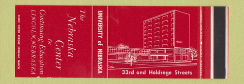 Matchbook Cover - Nebraska Center Continuing Education Lincoln NE SAMPLE