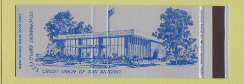 Matchbook Cover - Government Employees Credit Union San Antonio TX SAMPLE