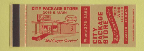 Matchbook Cover - City Package Liquor Uvalde TX SAMPLE