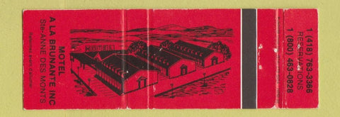 Matchbook Cover - Motel A LA Brunante Ste Anne Des Monts QC