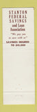 Matchbook Cover - Stanton Federal Savings Pittsburgh PA