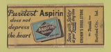 Matchbook Cover - Aspirin Cronin's Drug Hartford City IN WEAR BOBTAIL